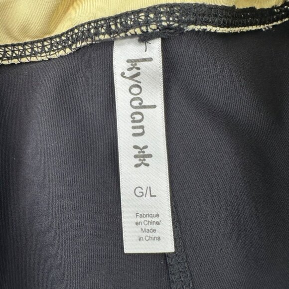 Kyodan Womens Black & Gray Colorblock Athletic Leggings G/L Nylon/Spandex Stretc - Picture 5 of 7